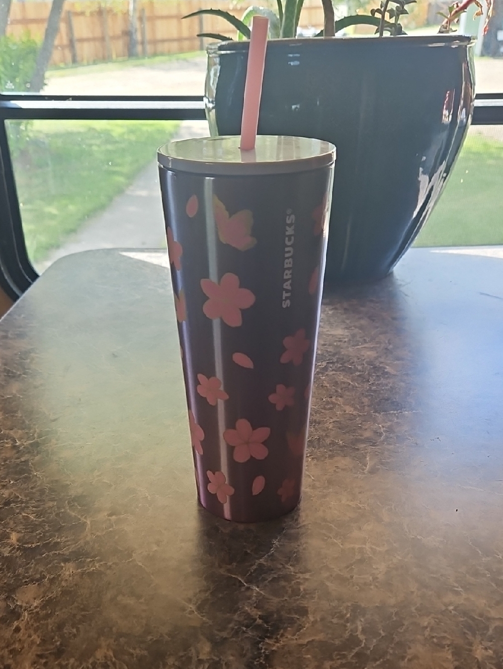 Starbucks Cherry Blomsom Tumbler 2025 Edition and Pink Straw